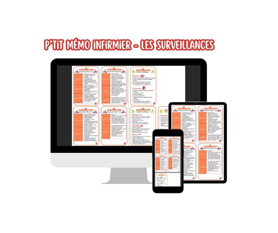 PDF - PACK Mémo Infirmier – Les Principales Surveillances